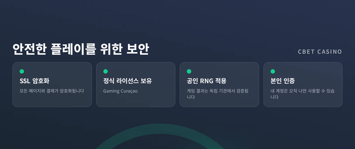 보안 카드 네 장을 점검하세요